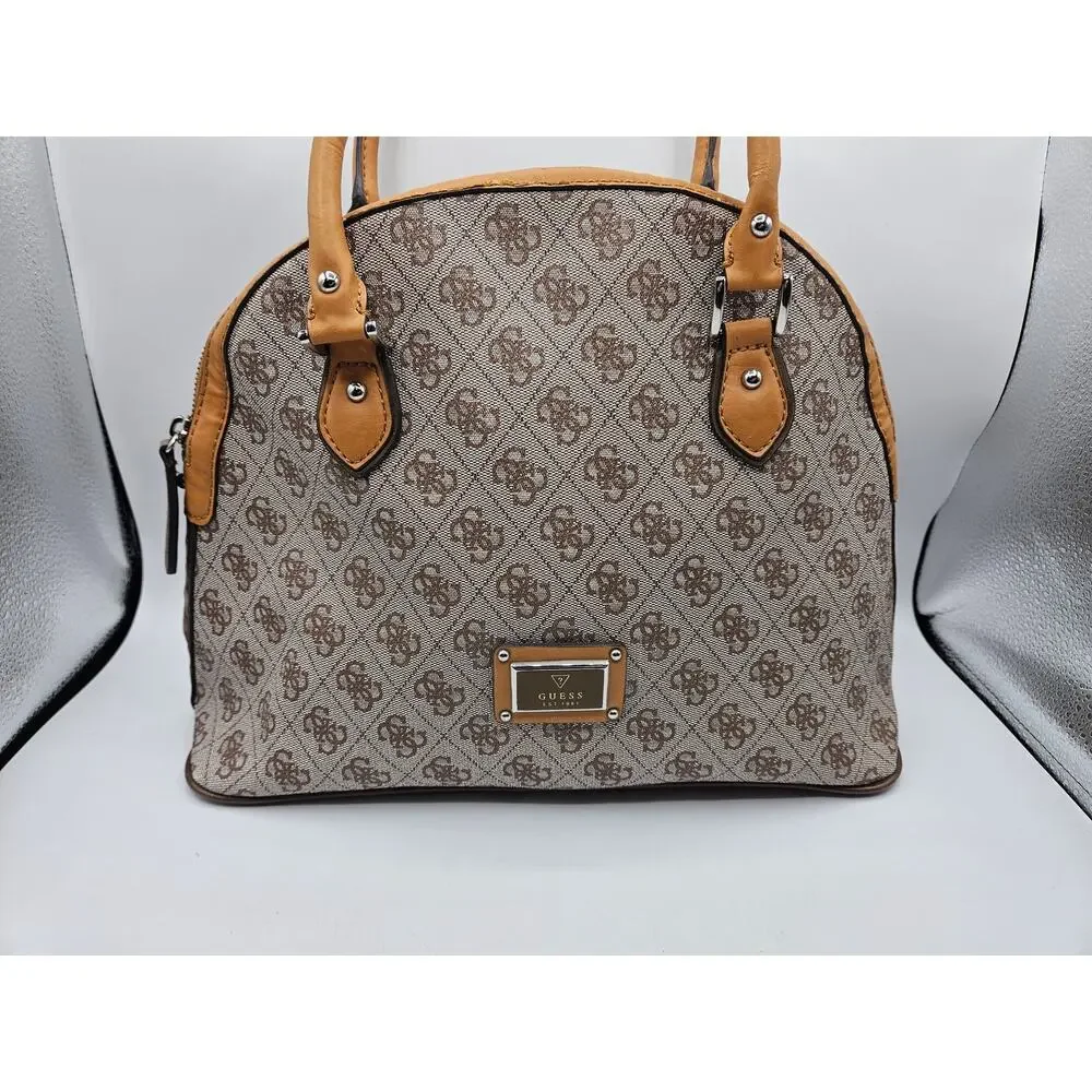Guess by Marciano Women's Satchel‎ Purse Handbag Tan Brown EUC